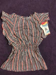 Striped Smocked Waist Top
