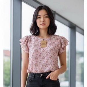 free delivery Floral Print Top