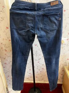 Womens Blue Wash Denim Jeans