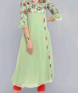 Floral Chiffon A-Line Dress