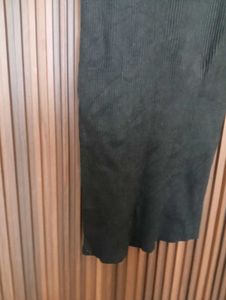Ribbed Black Mini Dress