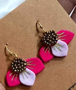 Boho Floral Fabric Earrings💞