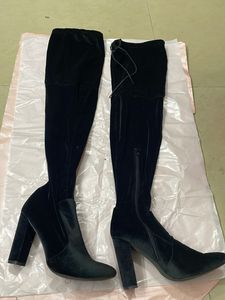 Knee Rise Boots Velvet