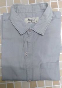 Seizur Men's Grey Casual Shirt