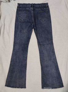Flared Blue Wash Jeans