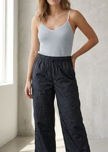 Black Wide Leg Track Pants