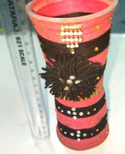 Vase Empty glass Stylish Rhinestone/unique piece