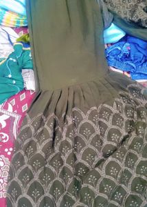 anarkali frock with elephant plazo looks like new