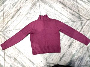 Burgundy Knit Pullover Sweater
