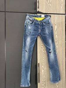 Stylish Blue Distressed Jeans