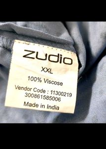 Zudio Xxl Blue Polka Dot Shirt Tunic