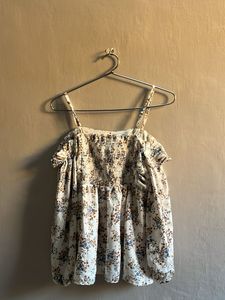 Floral Print Button-Down Top