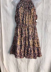 5729. Floral Tiered Mini Dress