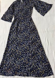 Aeropostale Navy Blue Floral Maxi Dress