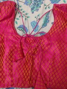 Pink Brocade Blouse