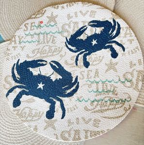 Nautical Crab Round Placemat