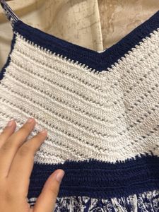 Boho Print Crochet Cami Top