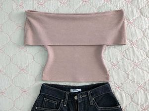 Off-Shoulder Pink Top