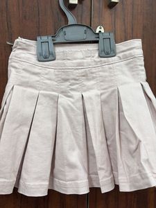 Girls Pink Pleated Skirt