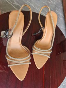 Zara Embellished Slingback Heels