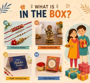 Rakhi Gift Set with Lord Krishna Idol
