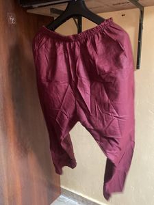 Maroon cotton 3 pc suit