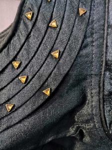 Black Party Wear Full Stiched Blouse
