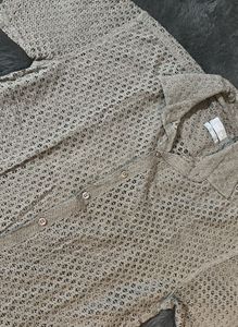 crochet Button-Up Shirt