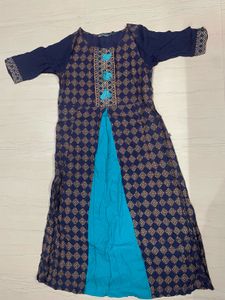 Beautiful Navy Blue Printed Kurta