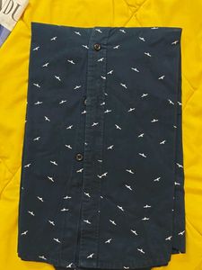 Men's Denim &amp; Flower Shirt