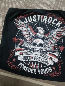 Rock Festival Graphic Print Top
