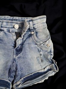 kid's Light Wash Denim Shorts