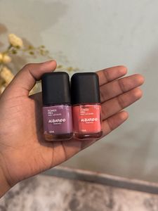 Alvardo Beauty Nail Polish Duo - Purple & Coral