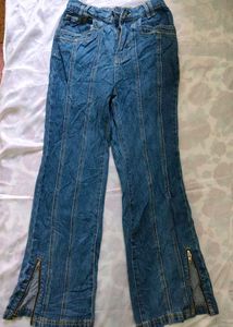 Stylish Blue Denim Flare Jeans