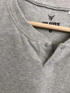 Men's Grey V-Neck T-Shirt