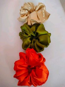 Set of 3 Satin Scrunchies