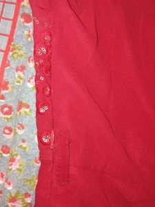 Maroon Ethnic Gown with Embellishments