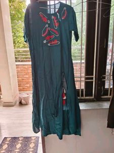 Elegant Teal Embroidered Kurta