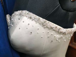 ✨ Ivory Pearl &amp; Rhinestone Corset Top ✨