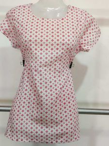 Pink Printed Casual Top