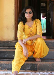Vibrant Yellow Kurta Set with Salwar