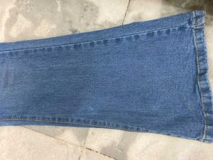 Minimalistic faded pale blue bootcut