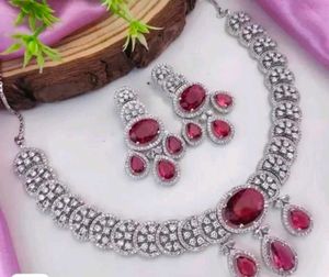 AD American Diamond Necklace Set