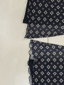 Patterned Flare Leg Pants