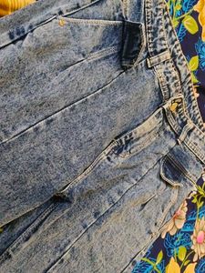Acid Wash Wide Leg Jeans