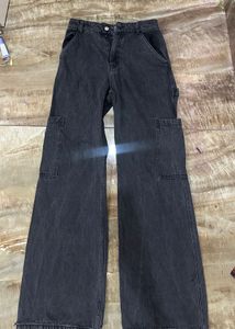 Dark grey baggy y2k Cargo Jeans