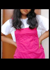 Pink Dungree Dress