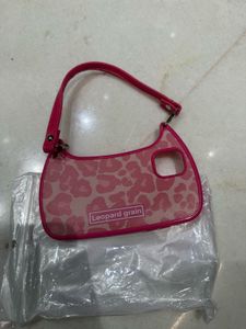 Cute Pink Leopard Print Shoulder phone bag