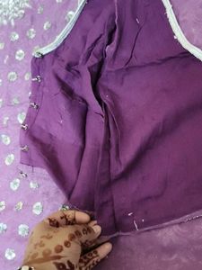 Elegant Purple Saree with Sequins