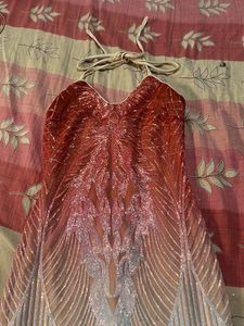 Sparkling Halter Neck Party Dress